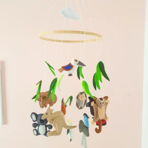 Handmade Australian Felt Animal Baby Mobile