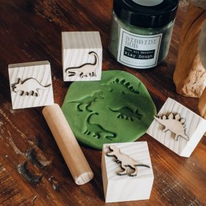 Play Dough Dinosaur Stamps