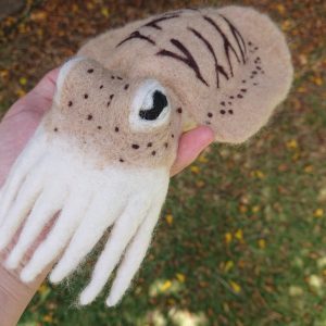 Needle Felted Wool Cuttlefish