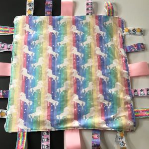 Unicorn Taggie Toy Blanket