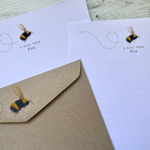 Personalised Bumble Bee Writing Paper - Set of 20