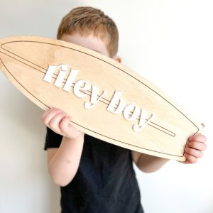Personalised Surf Board Name Sign for Kids Room