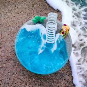Beach Slime Set with Sand, Sea & Foam Textures