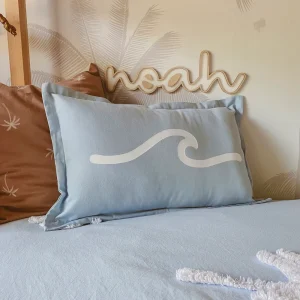 Surf Wave Oblong Coastal Cushion