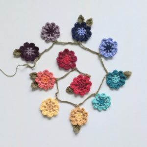 Rainbow Crochet Flower Garland
