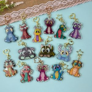 Little Dragon Acrylic Keychain Charm