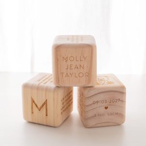 Personalised Baby Birth Record Keepsake Block