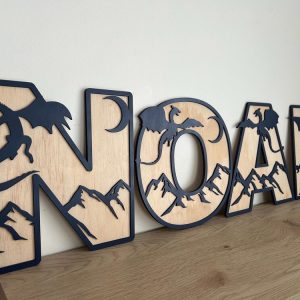Dragon Themed Children's Name Sign