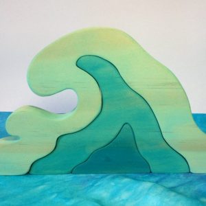 Wooden Wave Stacker Toy