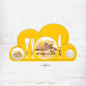 Construction Themed Kid's Dinnerware Set, Separates Available