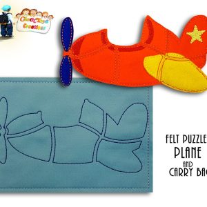 Child's Felt Puzzle with Shape Matching Bag, 6 Pieces