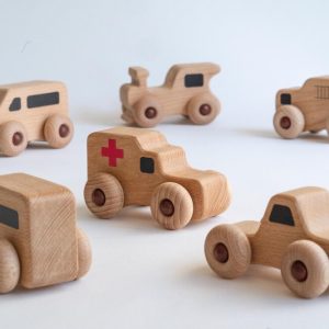 Handcrafted Wooden Toy Vehicles for Safe Play