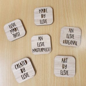Personalised Kids Artwork Display Magnets Set of 6