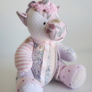 Memory Unicorn Keepsake Plush: Made from Baby Clothes