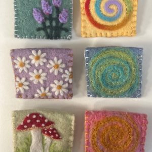 Handmade Fairy Treasure Wool Felt Button Pouch