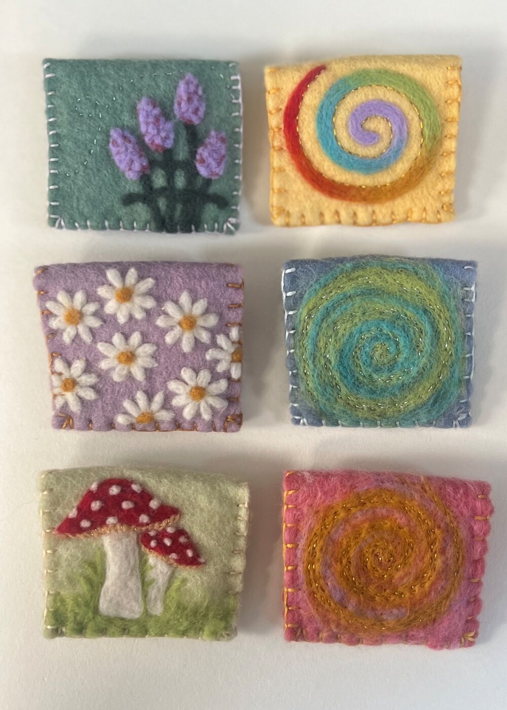 Handmade Fairy Treasure Wool Felt Button Pouch
