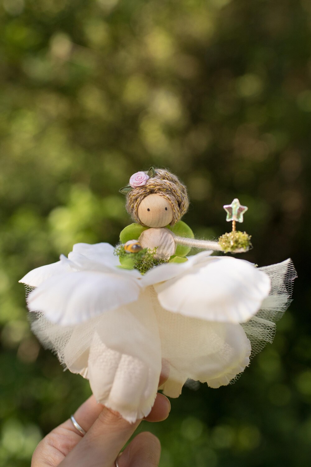 Handcrafted Flower Fairy Figurine with Star Wand - Assorted Designs