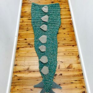 Handmade Crochet Dinosaur Tail Blanket