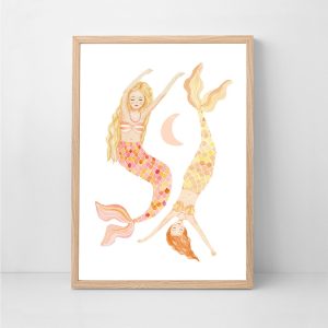 Mermaid Dreams Watercolour Art Print