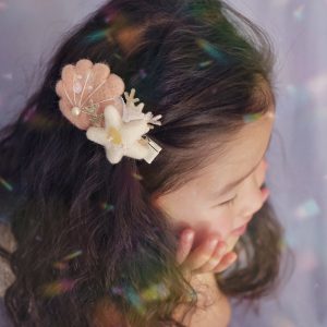 Kid's Seashell & Starfish Felt Hair Clip