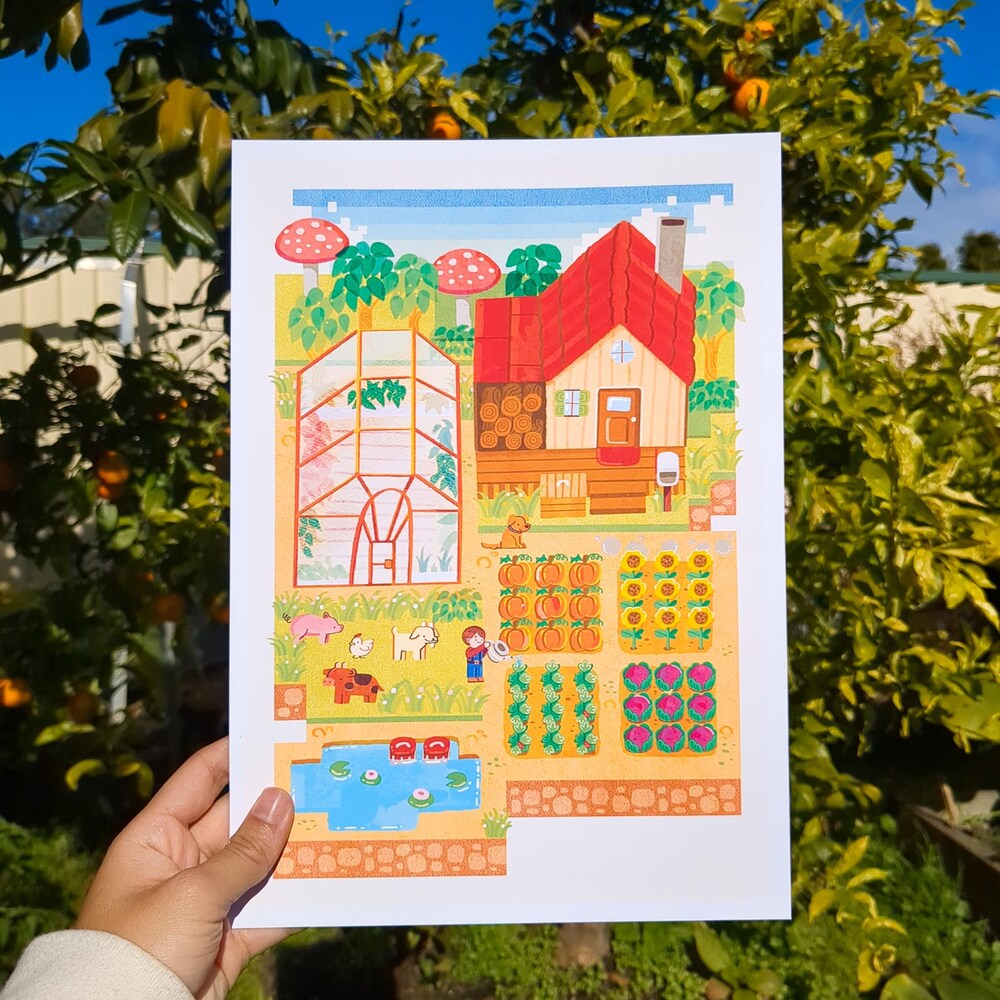 Stardew Valley Farm A4 Wall Art Print
