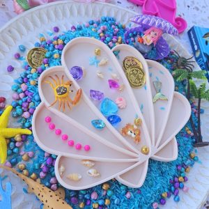 Seashell Printed Sensory Play Tray