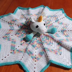 Unicorn Lovey Toy Blanket