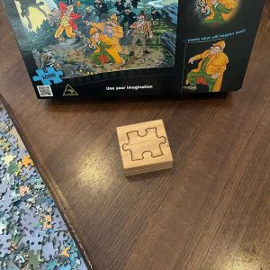 Personalised Handmade Wooden Puzzle Lid Holder