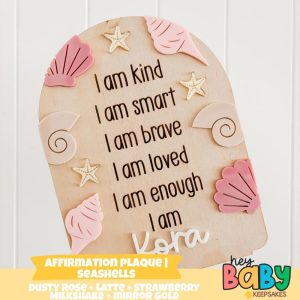 Personalised Seashell Themed Daily Affirmation Plaque