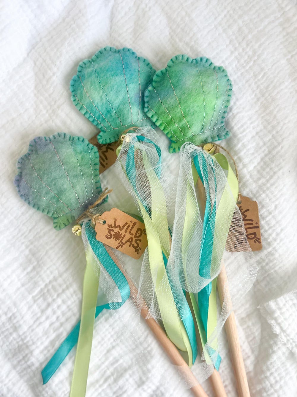 Handmade Felt Fairy Wand with Bell and Ribbons